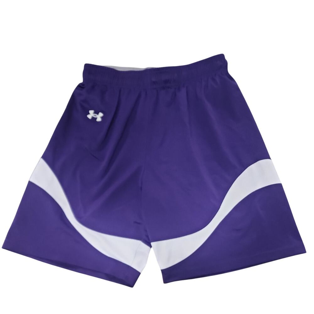 Under Armour Basketball Shorts Mens M Purple White Sports Active